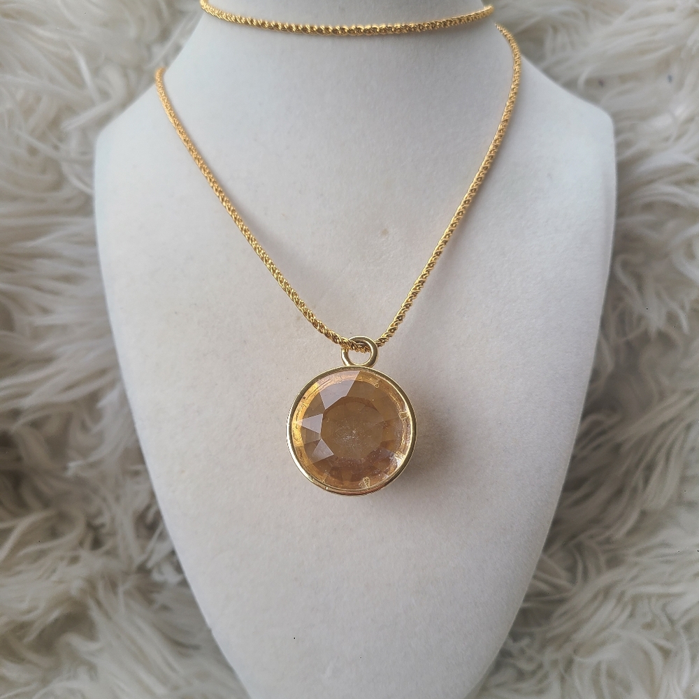 Swarovski  Kaleidescape Rhodium Plated Gold Toned Necklace- Great Vintage Condit